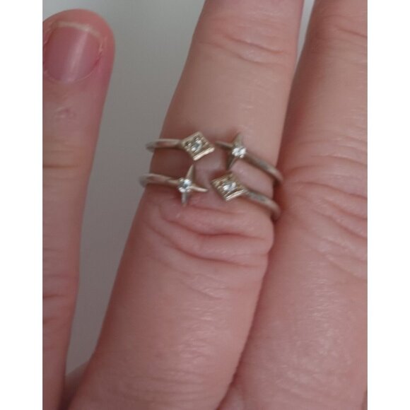 Vintage CHAM CN 925 P Double Band Ring Size 5.5 - Picture 6 of 7